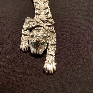 Silver/Black Leopard with Green eyes